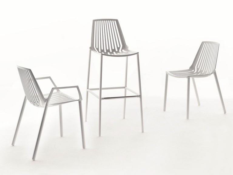 Collezione Rion Fast in alluminio pressofuso sedie, poltrone, sgabelli