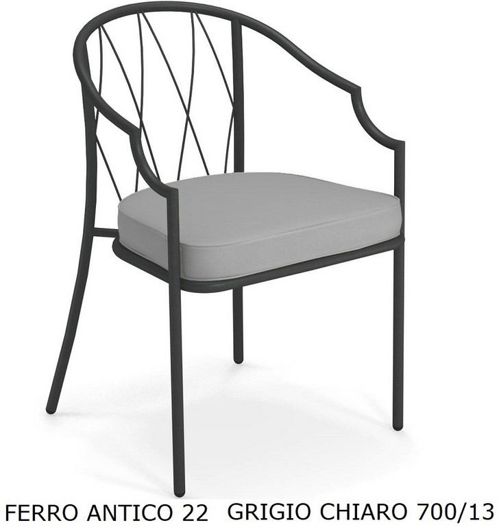 EMU POLTRONA DA PRANZO COMO ART. 1201 SCHIENALE BASSO