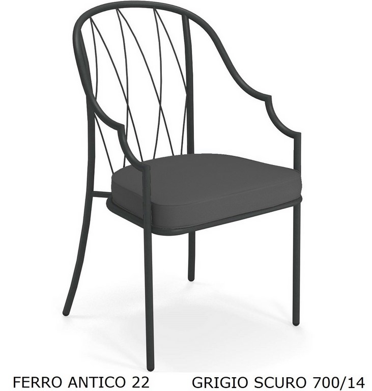 EMU POLTRONA DA PRANZO COMO ART. 1202 SCHIENALE ALTO
