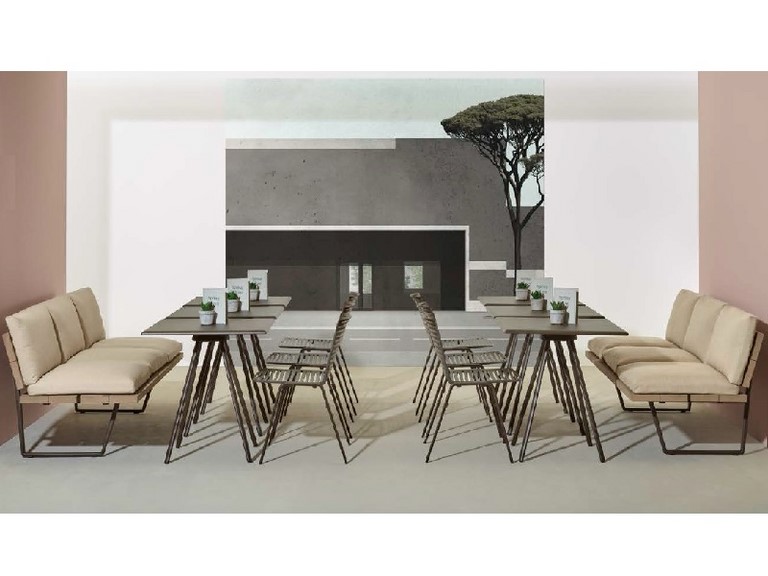 Collezione Zebra Fast in alluminio pressofuso sedie poltrone lounge e tavoli